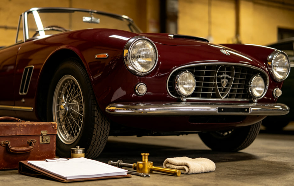 Auto sportiva storica rossa